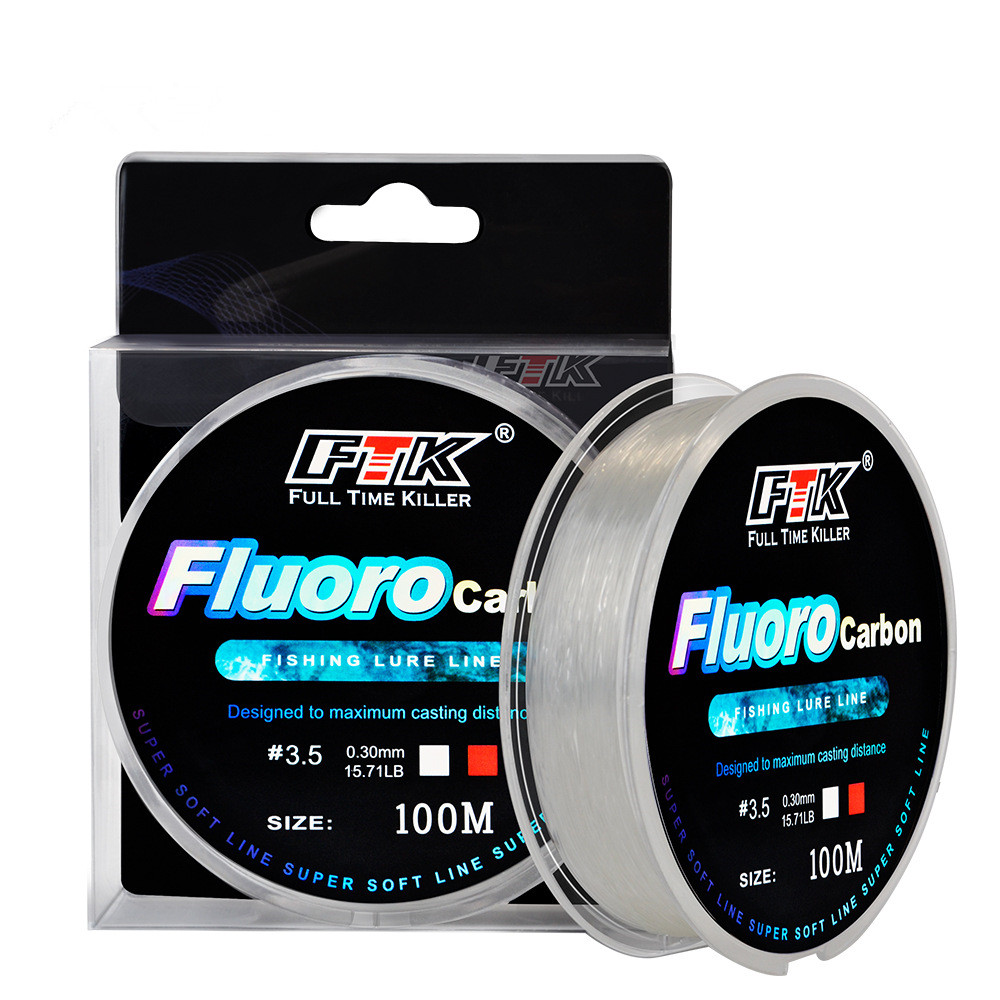 Fluorocarbon Line - 100-метровая фторокарбоновая леска для рыбалки, леска
