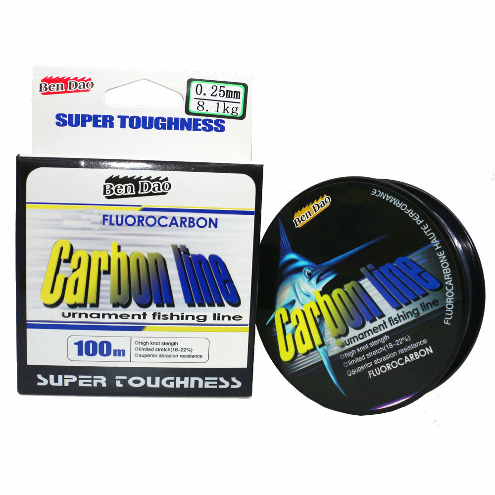 Fluorocarbon Line - 100-метровая японская фторокарбоновая леска, сверхпрочная нейлоновая