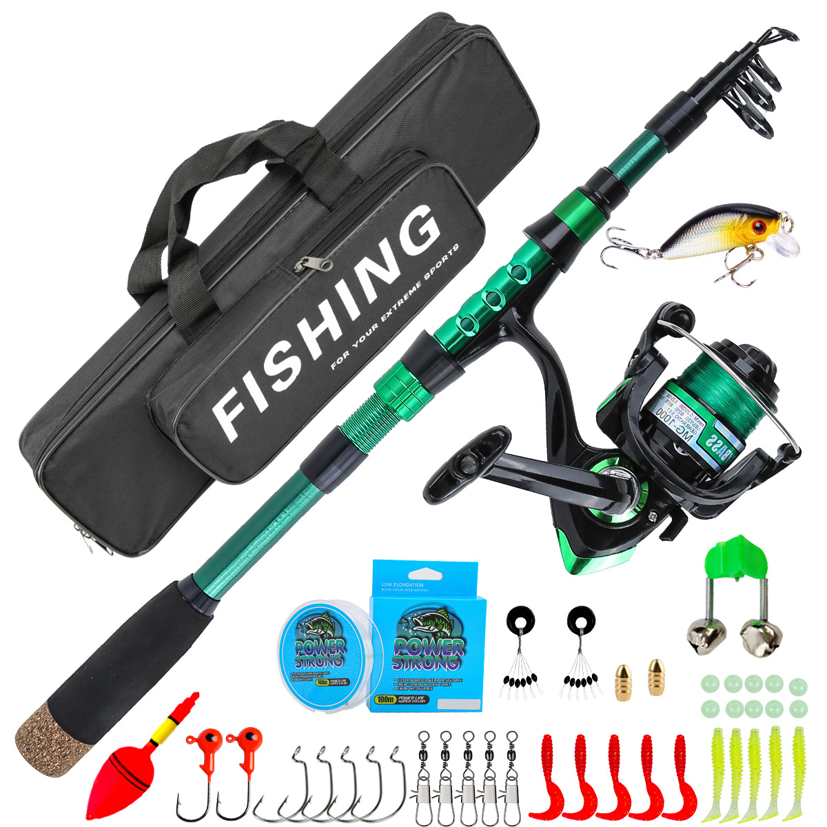 Fishing Line Spool - Удочка телескопическая из карбона, 1,8 метра,