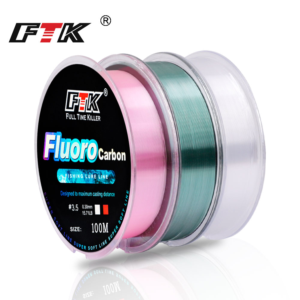 FTK 100 м леска с фторуглеродн – обзор и цена Fluorocarbon Line