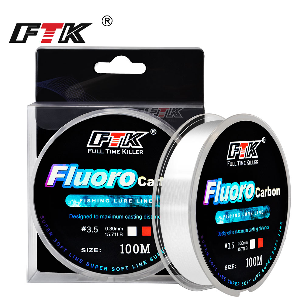 FTK 100 м леска с фторуглеродн – обзор и цена Fluorocarbon Line